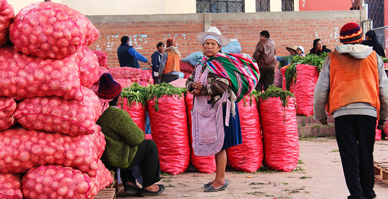 Peasant women have multiple roles. The role of marketing is vital to generating family income. 