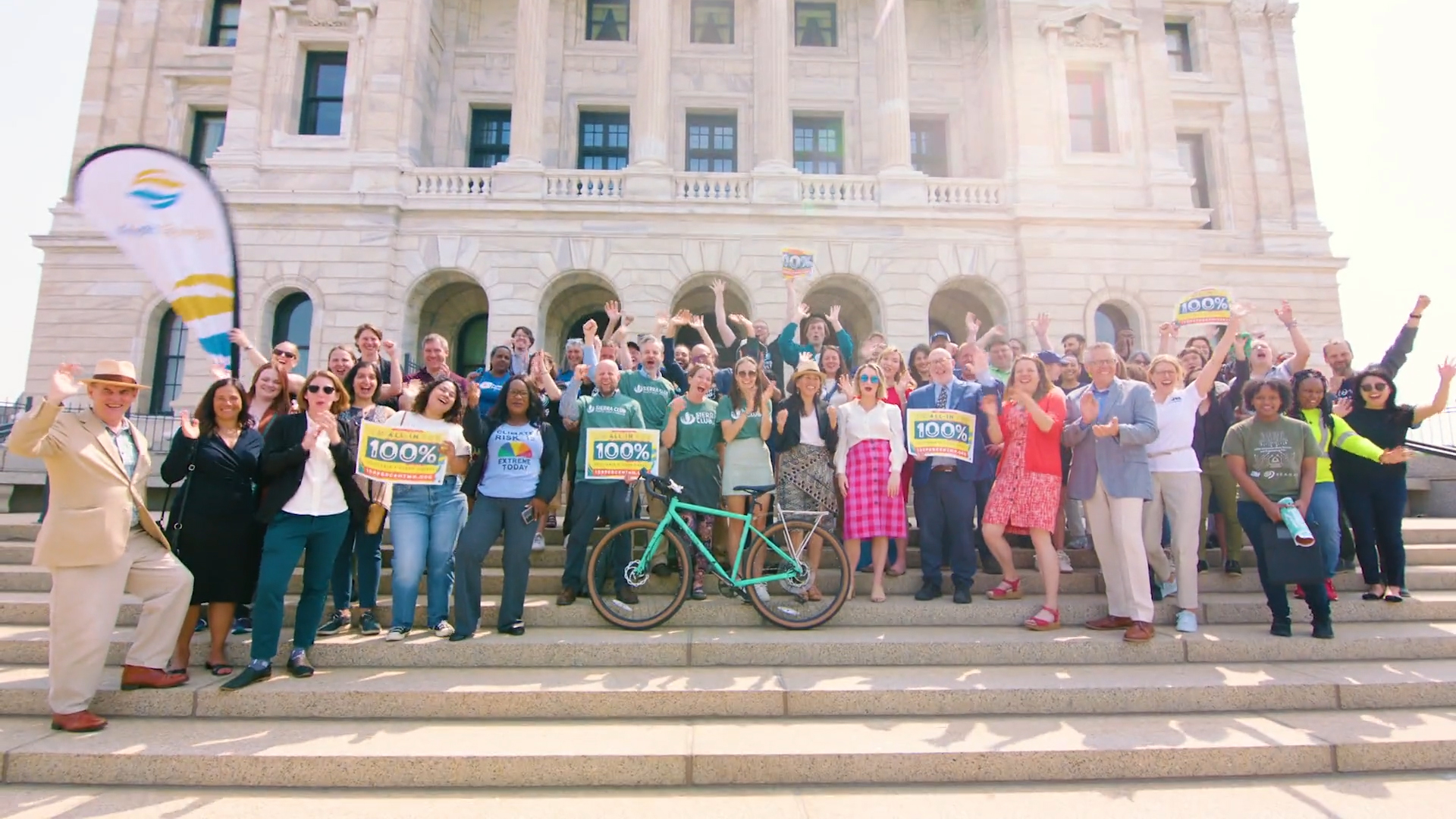 Climate and Energy Advocates Celebrate on Capitol Steps